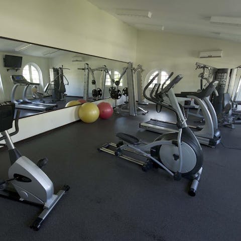 Make full use of the building's shared gym and get the endorphins pumping