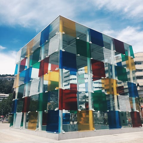 Visit the iconic Centre Pompidou, a short walk away