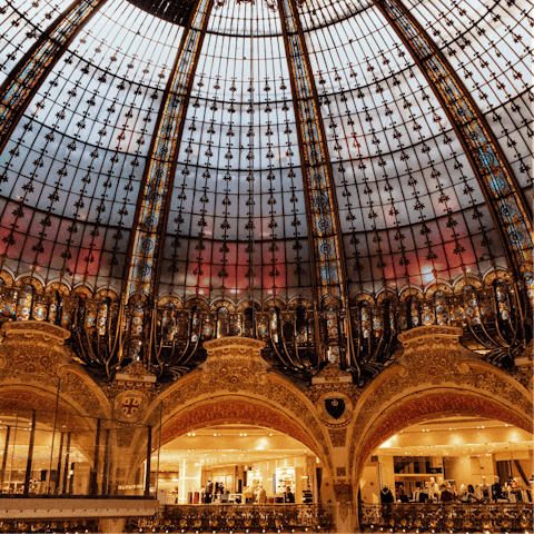 Splash some cash at Galeries Lafayette – it's just a short walk away