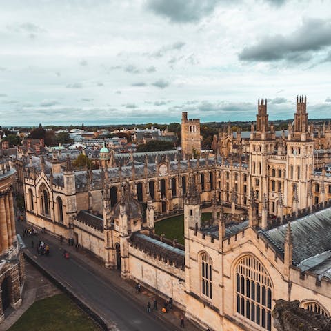 Explore the striking city of Oxford, just a ten-minute bus ride away