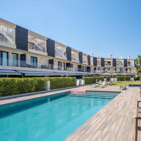 Nip down to the shared pool to beat the midday heat with a dip