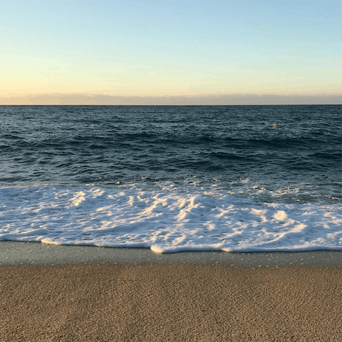 Head to your local sandy beach, just a 200 metre flip-flop from your door