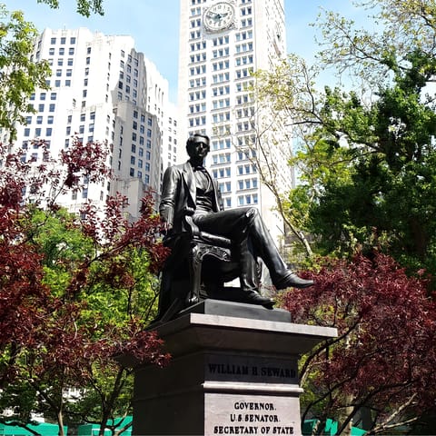 Stroll down to the scenic Madison Square Park for a break from the busy city