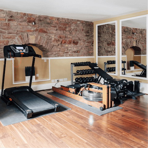 Keep on top of your fitness routine in the private home gym