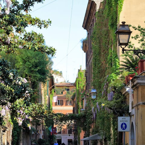 Stay just off Via Margutta, one of Rome's most famous streets