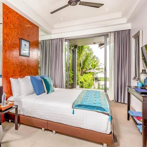 Get a good night's rest in the plush bedrooms and wake up to the gorgeous tropical view 