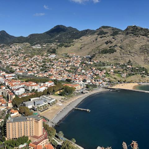 Stay in the coastal town of Machico, 700 metres from the beach