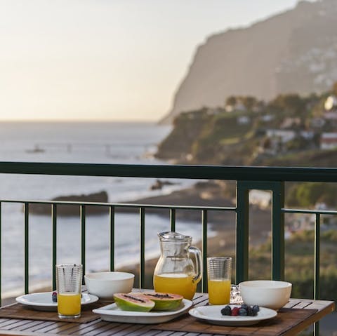 Start the day off right with a balcony breakfast