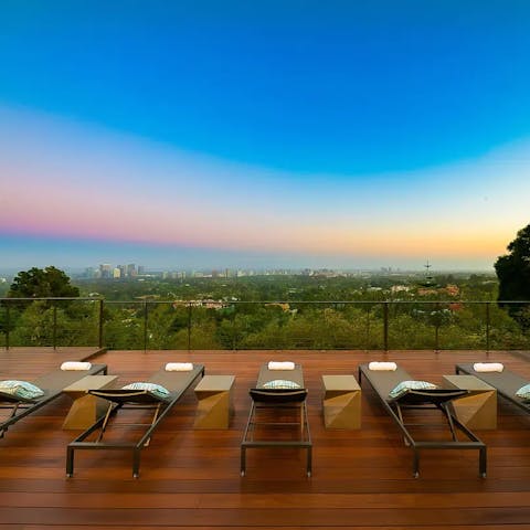 Take in the stunning views of LA, they are even more incredible at sunset