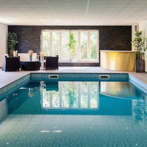 Make a splash in the shared indoor pool