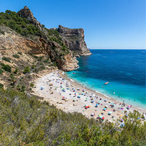Explore Javea's dazzling coastline, starting at nearby Granadella