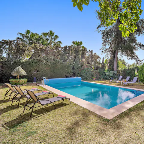 Cool off from the Marbella sun in the private pool