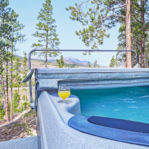 Enjoy the stunning views from the hot tub