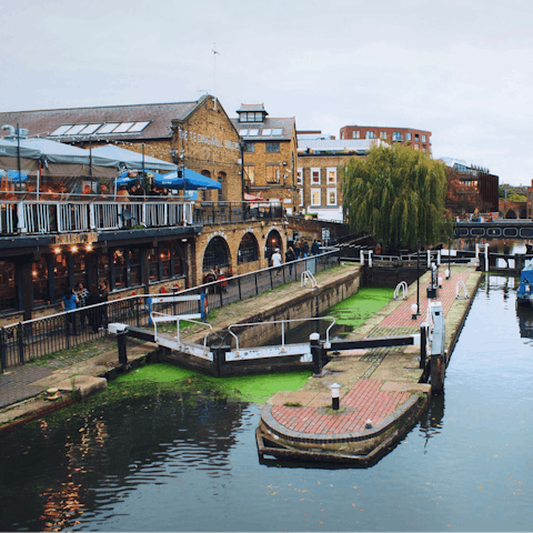 Catch the train into the heart of Camden and explore the market and surroundings