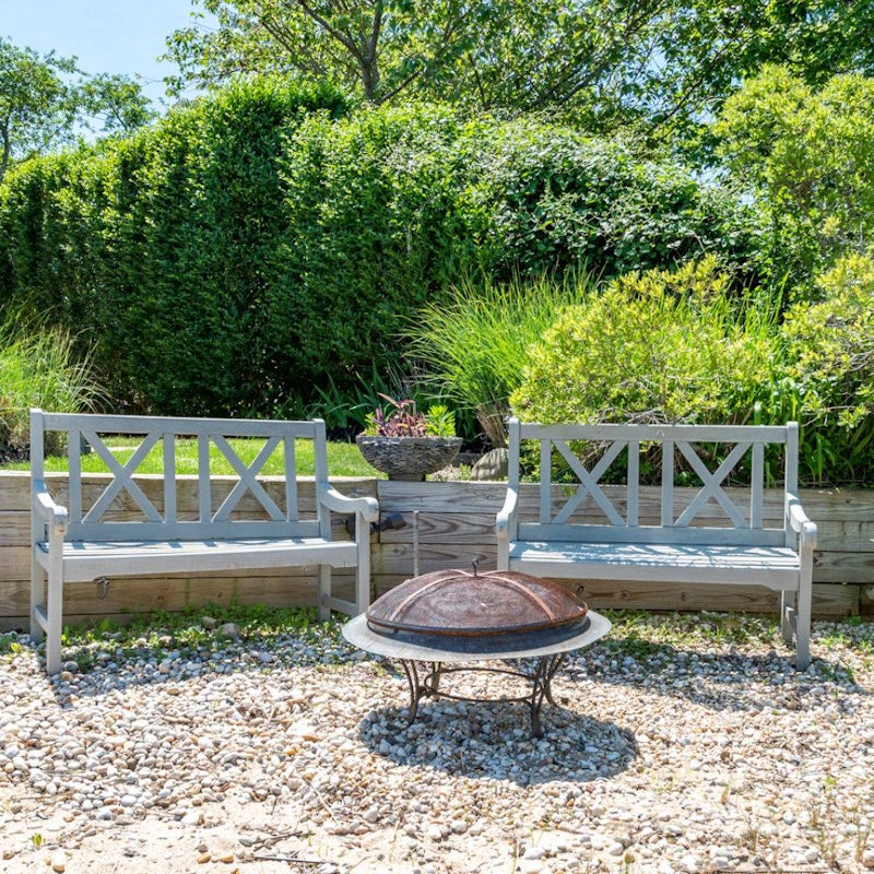 Bring a glass of wine down to the fire pit