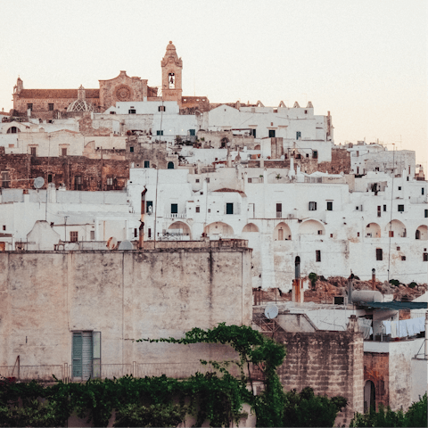 Explore historic Ostuni – it's only 8km away