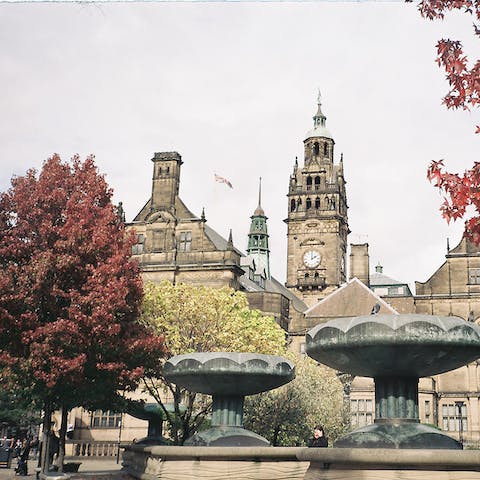 Visit the city of Sheffield – a fifteen-minute drive away