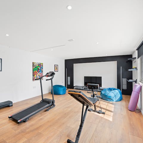 Maintain your daily fitness routine at home's handy gym