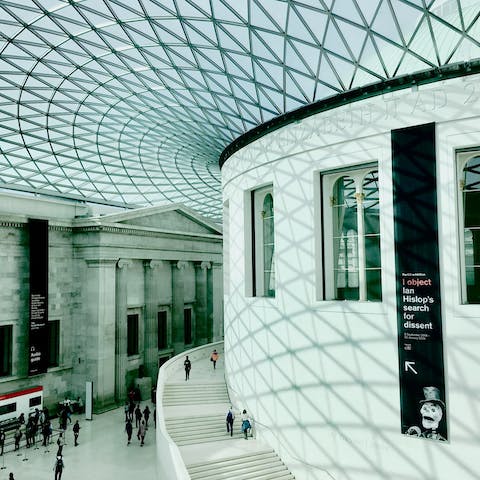 Catch the latest exhibition at The British Museum, only twenty minutes' walk away