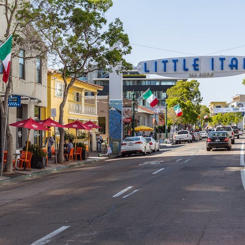 Dine out in Little Italy, right on your doorstep