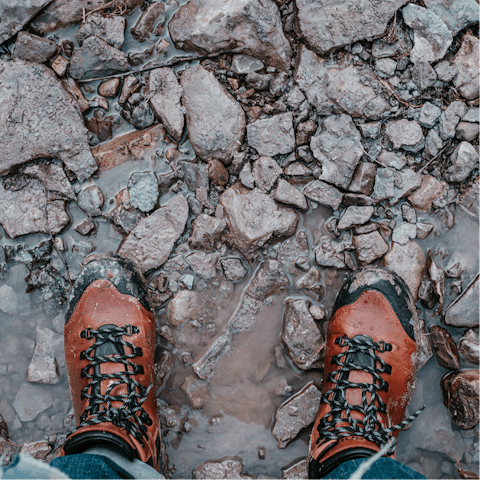 Trek along the South West Coast Path or Saint's Way, both within easy reach