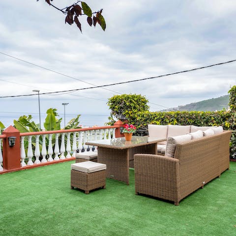 Escape up to the terrace to marvel at the ocean vista