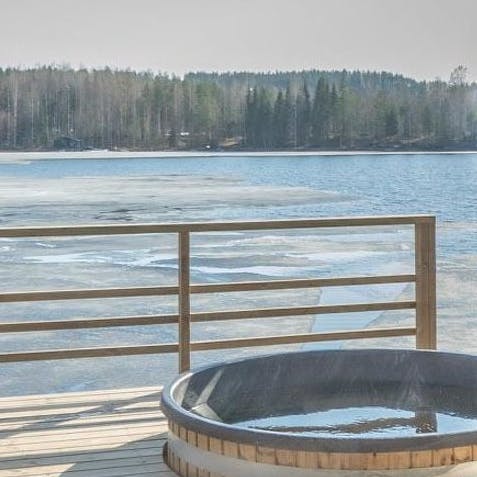 Soak in the wood-fired tub at the edge of Lake Saimaa