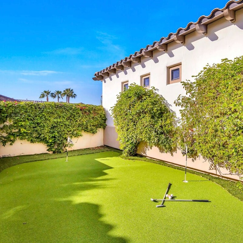 Practice your putting stroke on the green