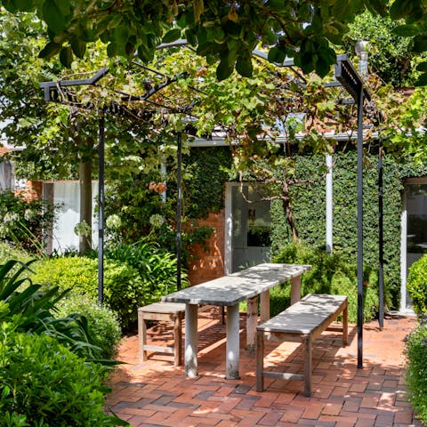 Take a break from the hustle and bustle of central Lisbon in the shared garden