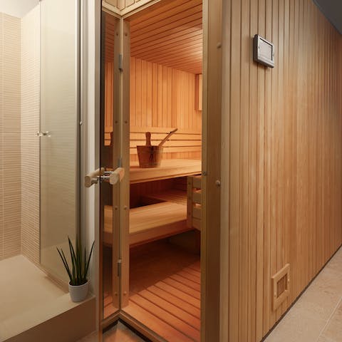 Spend a quiet half-hour in the sauna