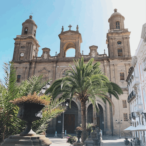 Take a sixteen-minute cab ride and visit Catedral de Santa Ana in the heart of Las Palmas