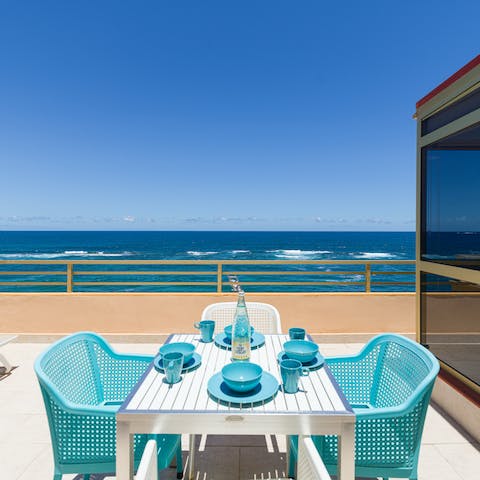Mix up some sangria, rustle up tapas and dine alfresco on the terrace with the seaside stretched out before you