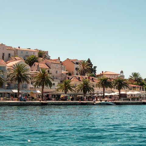 Stay in the heart of Hvar Town, amidst restaurants, harbourside bars and historic buildings