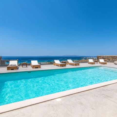 Get a healthy dose of that Greek sunshine in the shared pool