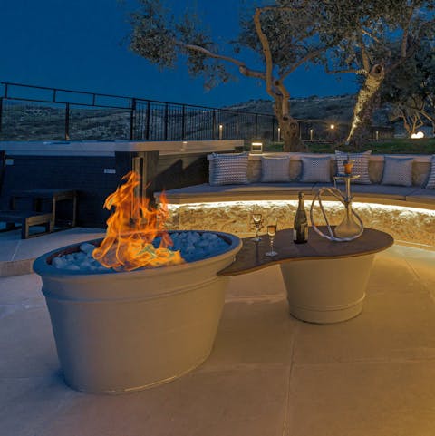 Spend evenings socialising around the fire pit