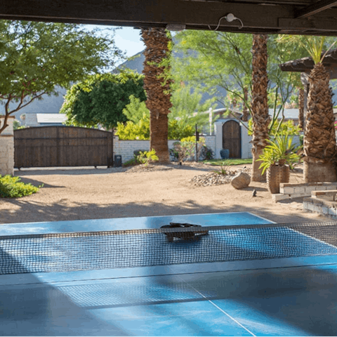 Knock up a game of ping pong in the shade
