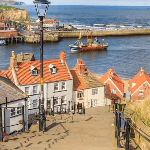 Walk up the famous 199 steps for panoramic views of Whitby