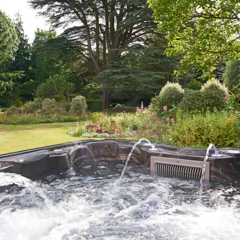 Feel a wonderful sense of relaxation from the hot tub