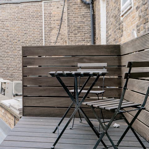 Sip your morning cuppa on the balcony as you plan for the day ahead