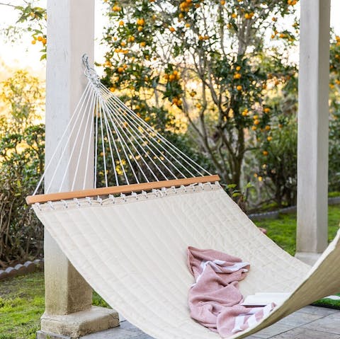 Grab a book and lounge in the hammock