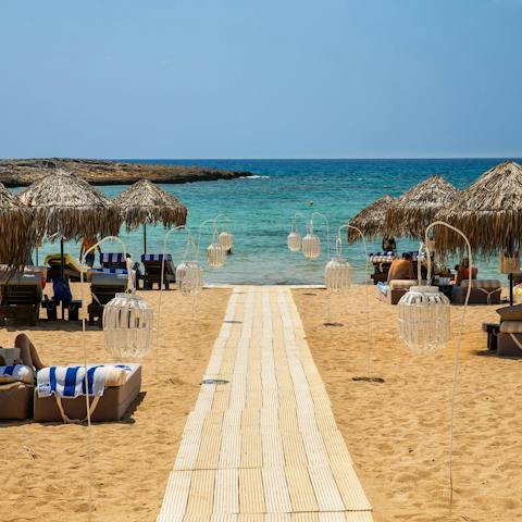 Make your way to Finikoudes Beach, lined by a promenade