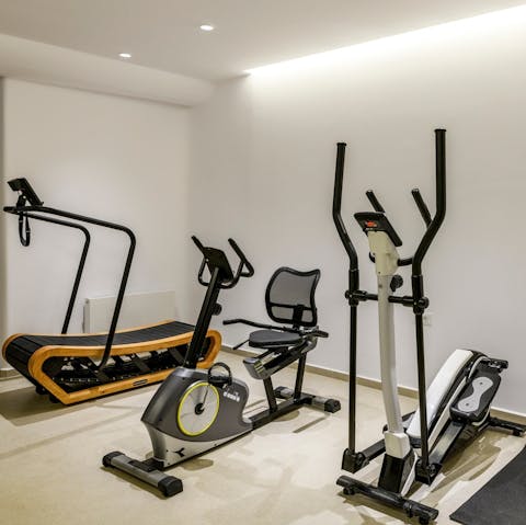 Get a workout in at the home gym