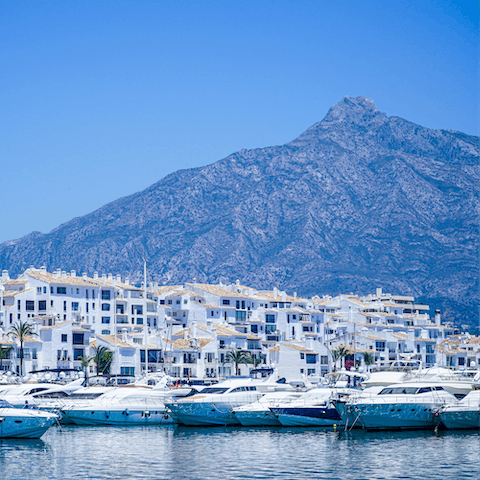 Explore glamorous Marbella – within walking distance of the villa