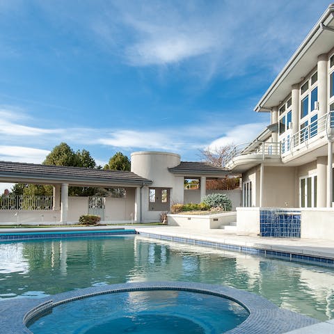 Cool off in the enormous pool