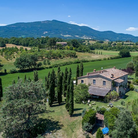 Take in the stunning Umbrian countryside with a walk around the home's grounds