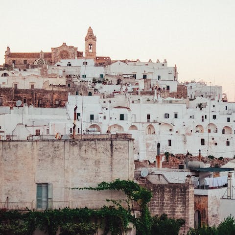 Stroll around the heart of Ostuni, right on your doorstep
