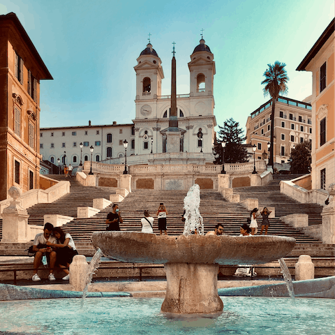 Take a five-minute stroll to the Spanish Steps