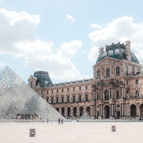 Spend an afternoon admiring the Louvre's art, a twenty-minute walk away