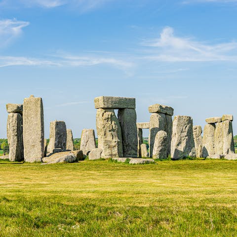 Marvel at the prehistoric feat of engineering that is Stonehenge,  twenty-three miles away
