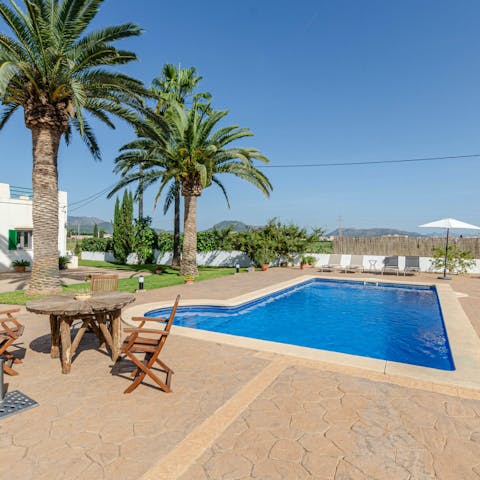 Start your day with a refreshing swim in the private pool